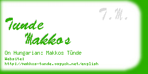 tunde makkos business card