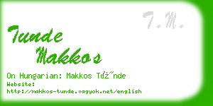 tunde makkos business card